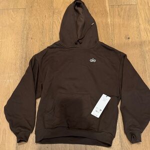ALO Yoga Women’s accolade Hoodie Sweatshirt Espresso Brown NWT Size Small